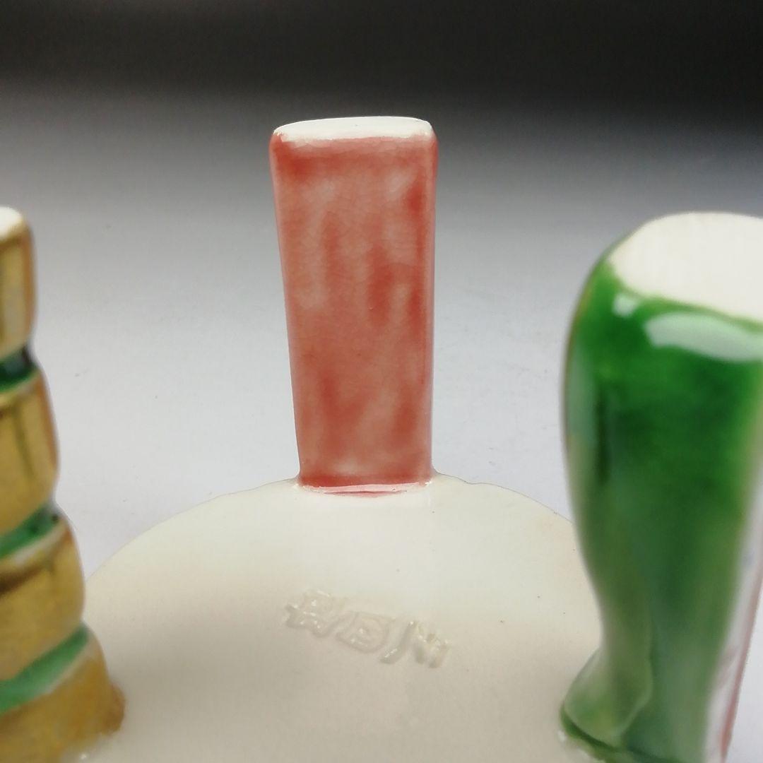 Ｔ７２２　蓋置　『楽器蓋置』『今岡三四郎 造』　共箱　茶道具