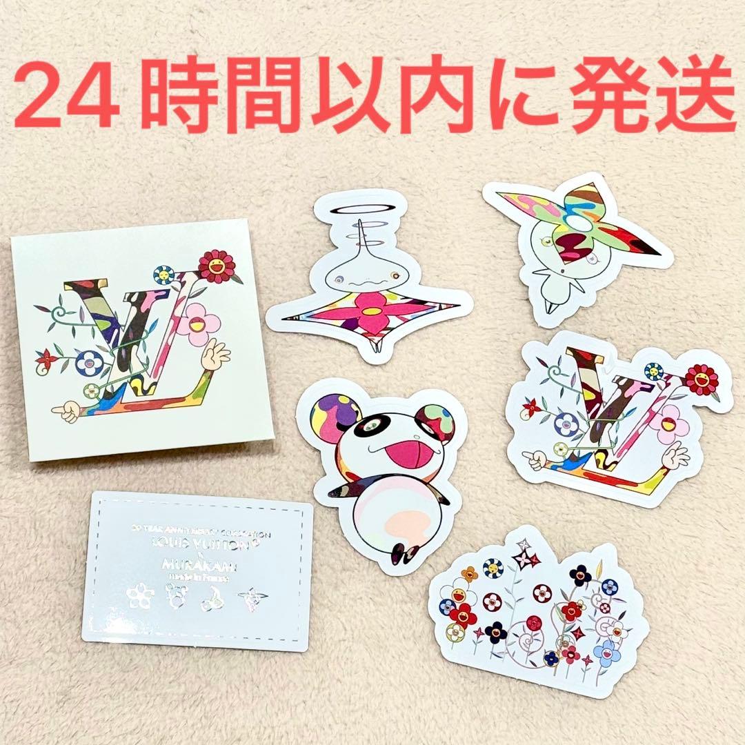 限定レア☆ルイヴィトン 村上隆 ステッカー 6枚 封筒 マルチカラー モノグラム