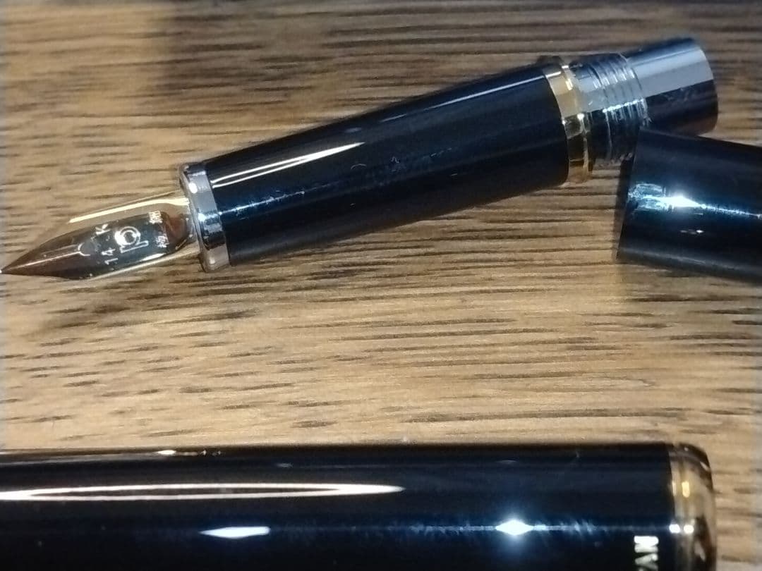 【新品未使用】廃番品 プラチナ万年筆 14K ペン先 ブラック 字幅 極細　美巧