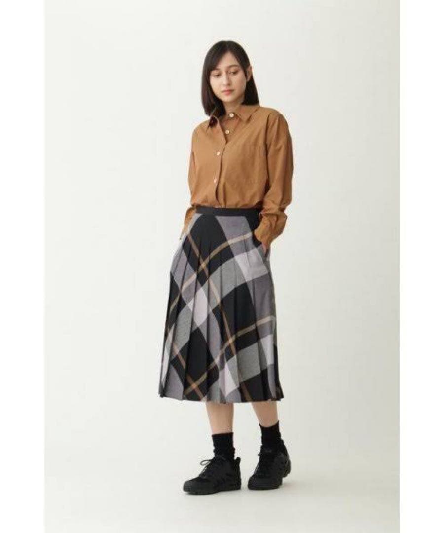 MARGARET HOWELL 22SS ラージチェックプリーツスカート Ⅱ