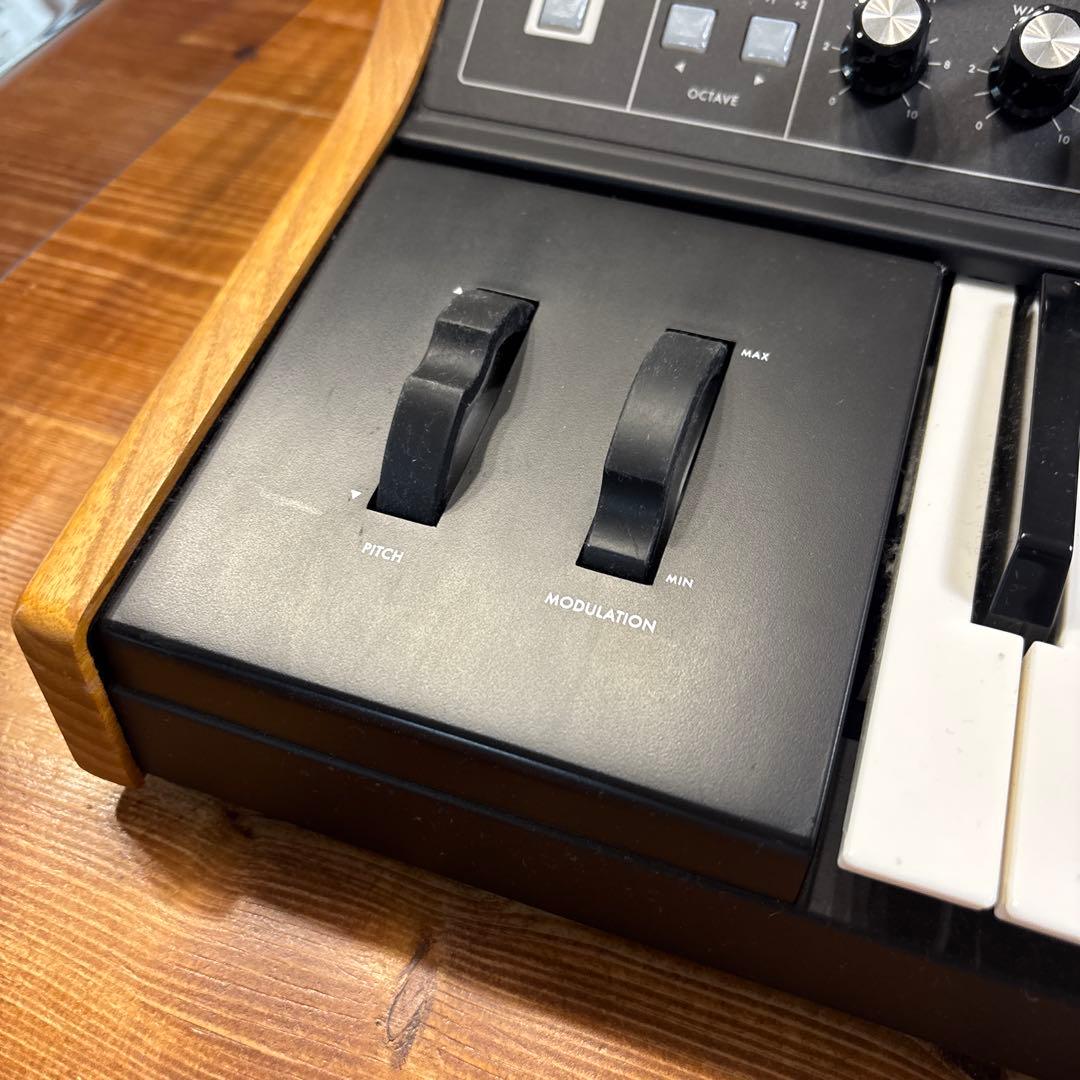 Moog Subsequent 25 デッキセイバーのカバー付き