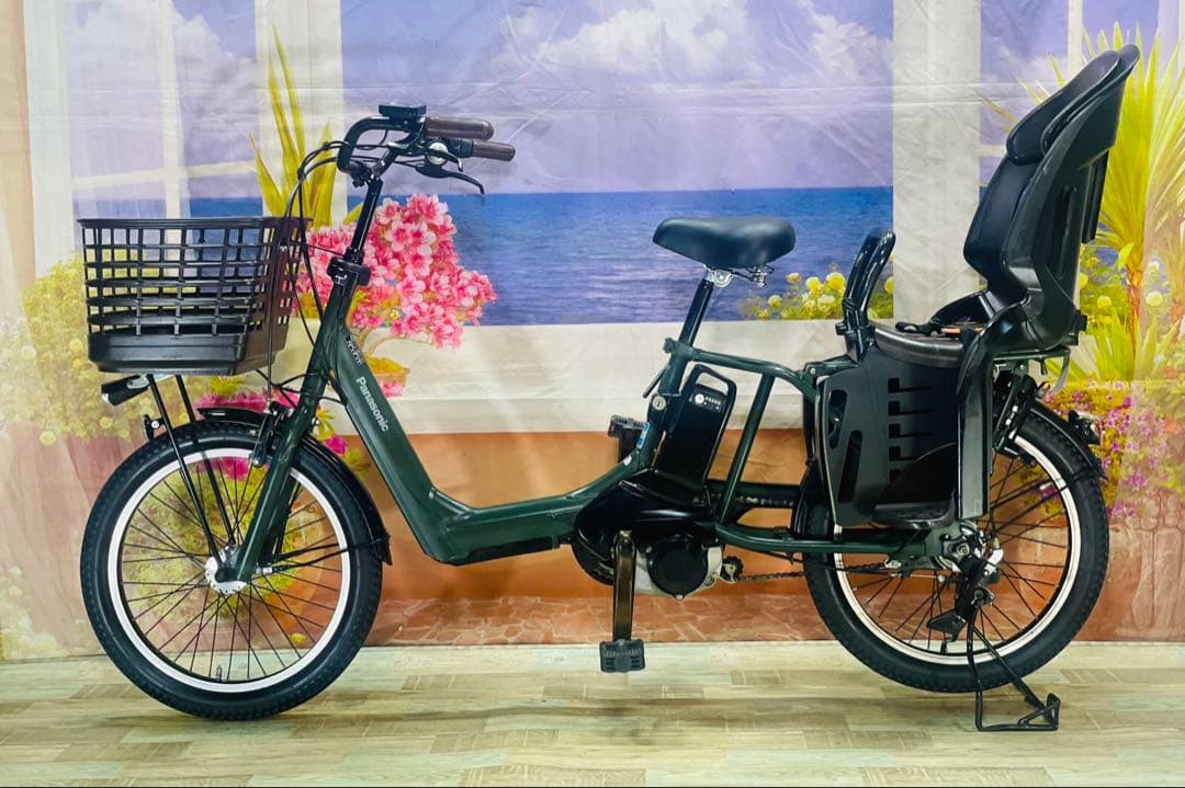 王様ギュットアニーズ⭐️16AHパナソニック子供乗せ電動アシスト自転車Y3089