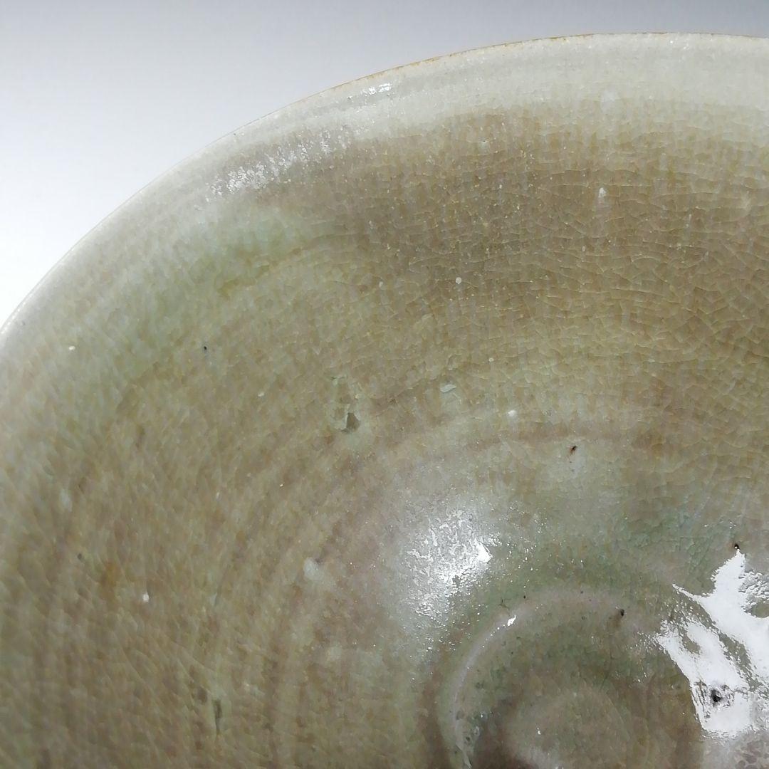 Ｔ３１９　茶碗　『灰釉　茶碗』『福海窯　水野鉐一 作』　共箱　抹茶碗　茶道具