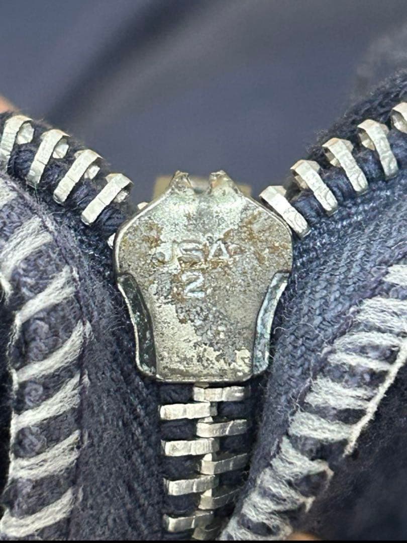 SEARS スウェットジップパーカー片爪 茄子紺 60s US vintage