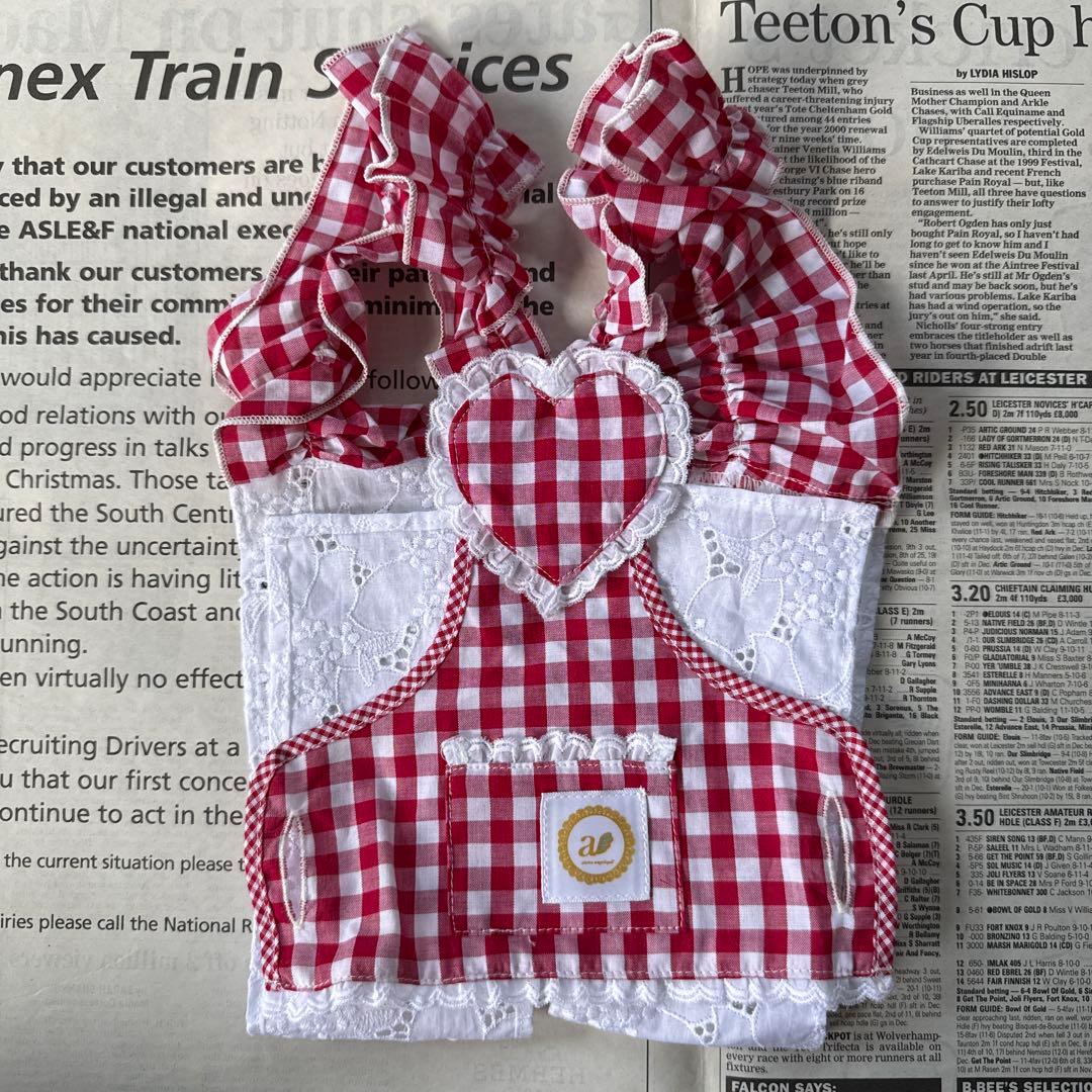 aletta angelique　CAFEエプロン&CAFE コック帽 Red