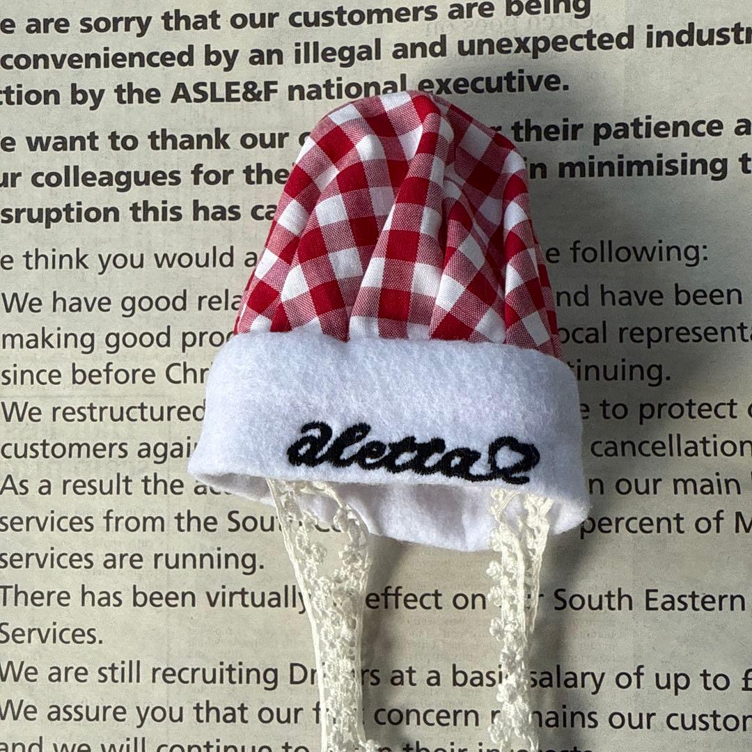 aletta angelique　CAFEエプロン&CAFE コック帽 Red