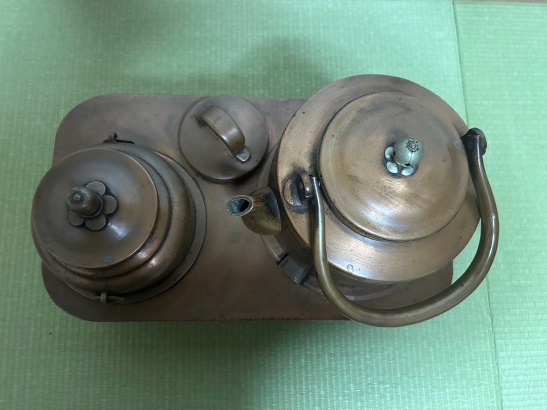 伝統的な銅製茶道具セット 希少品