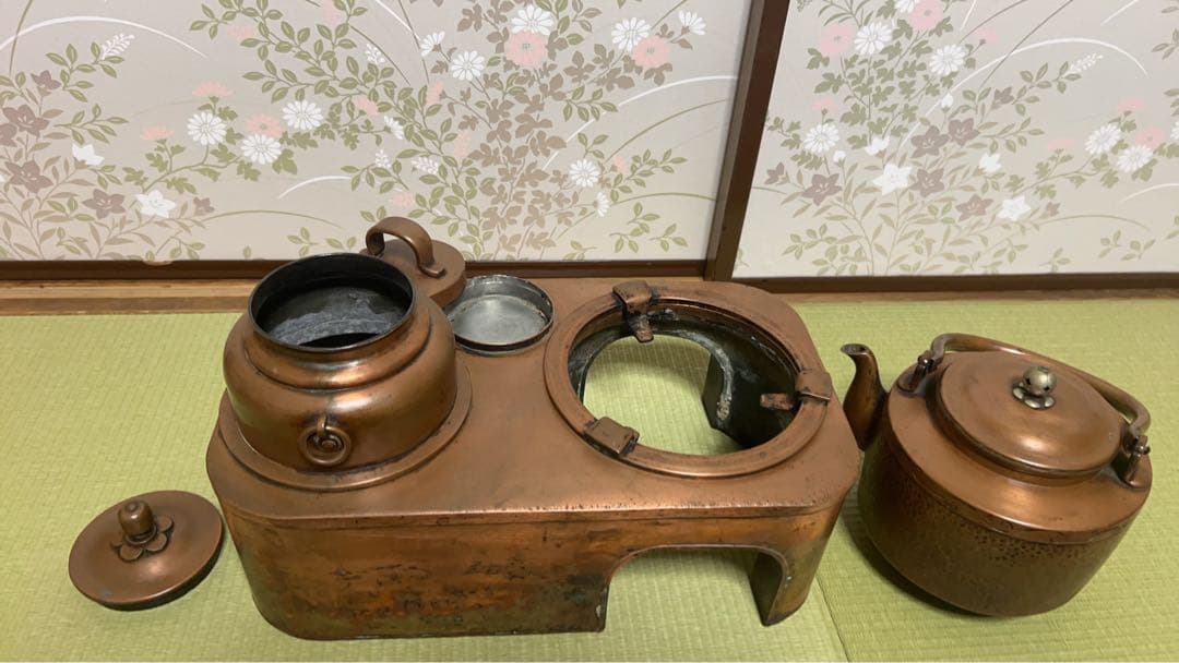 伝統的な銅製茶道具セット 希少品