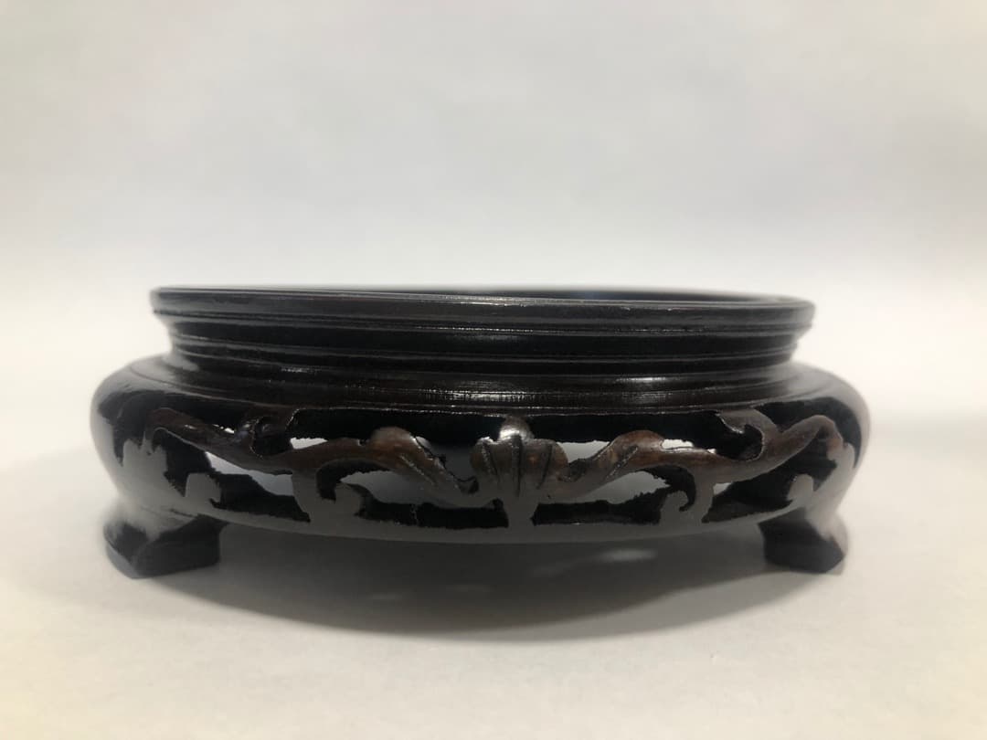 中国美術　七宝焼　琺瑯彩絵花瓶　高さ31cm 　台付　美品