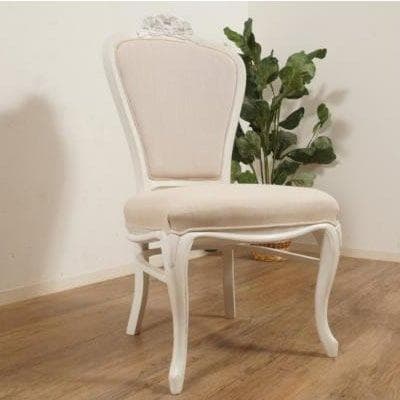 ハンプトンシリーズ　アンティーク風 ロココ調チェア　シングルチェア