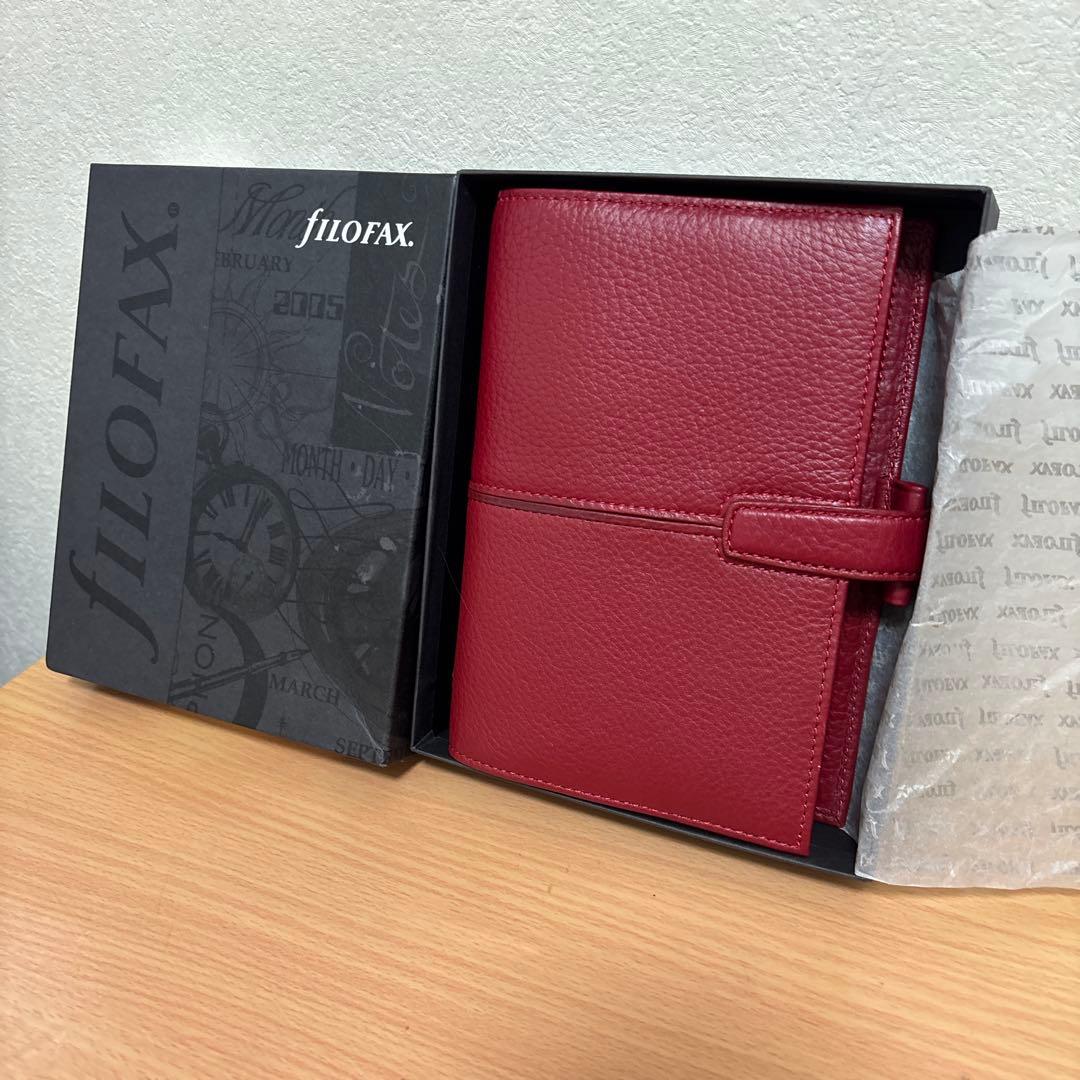 フィロファックス A5 レザー スケジュール帳 赤