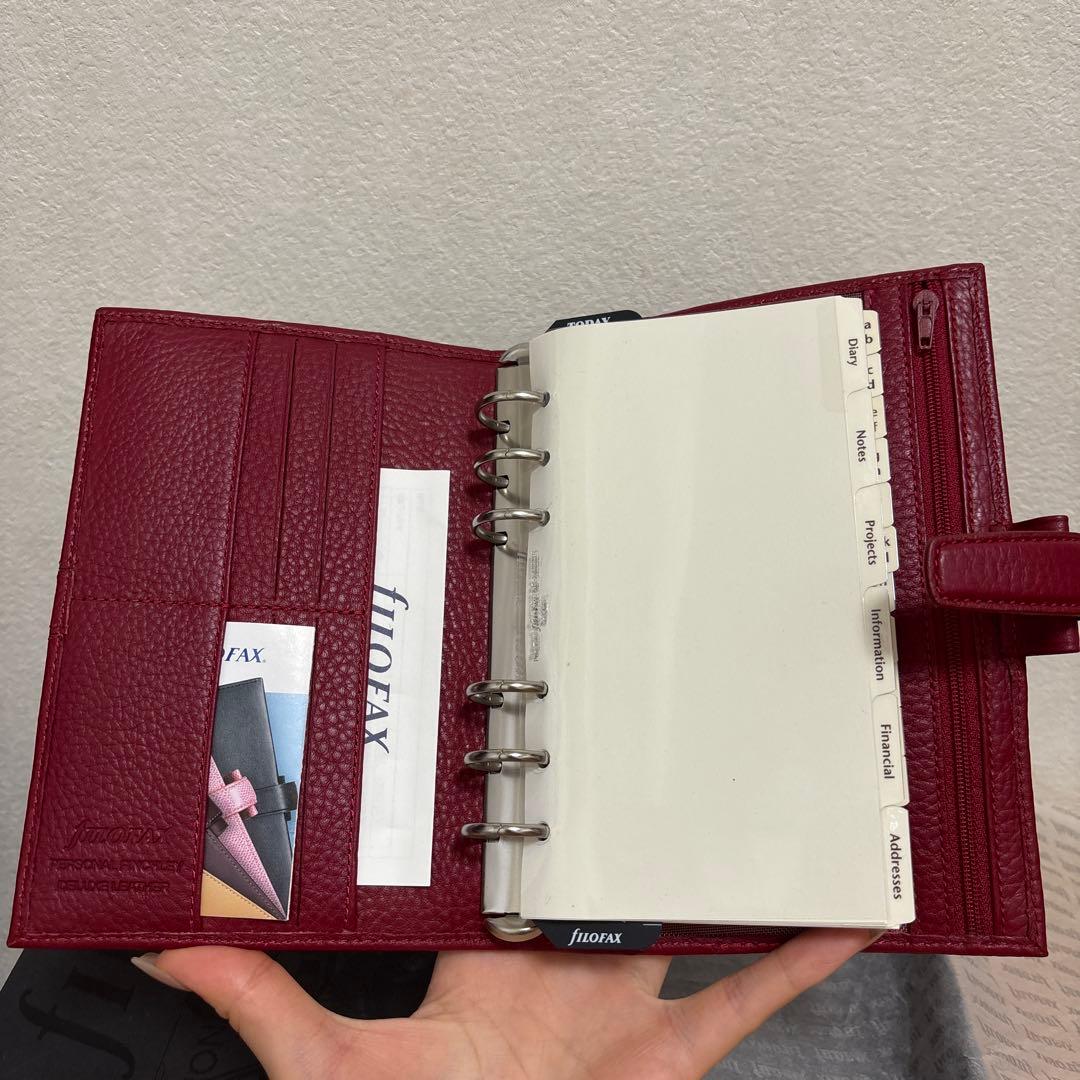 フィロファックス A5 レザー スケジュール帳 赤