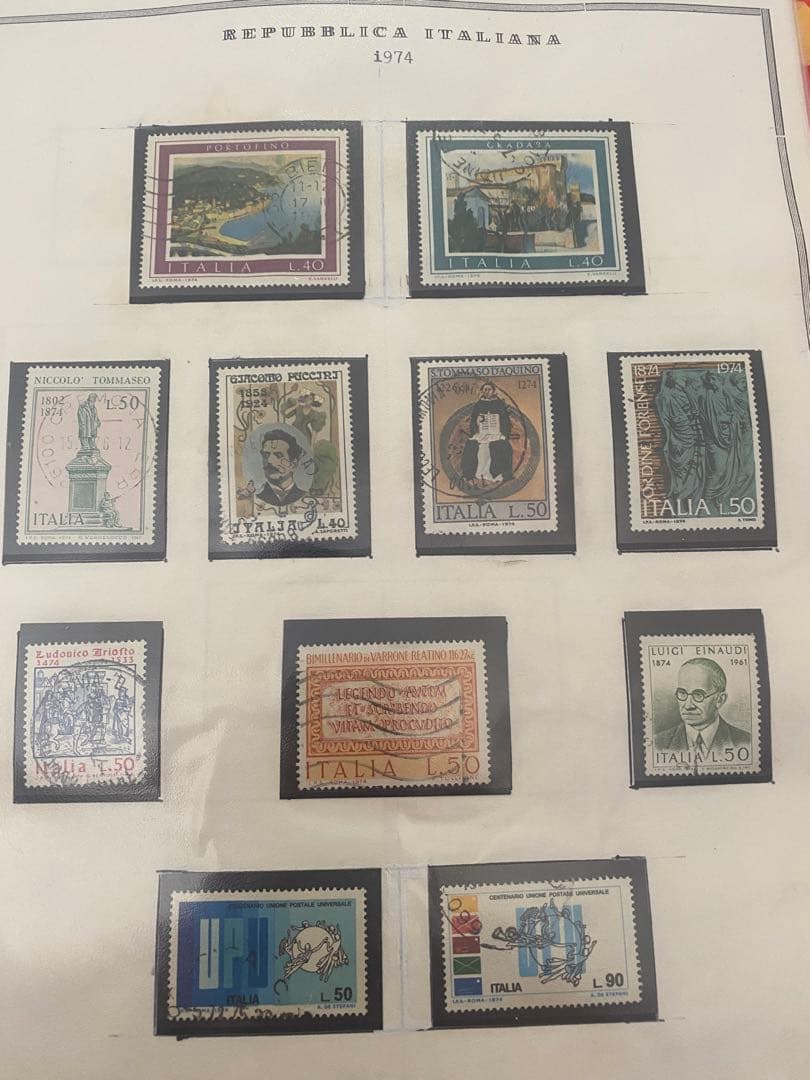 (N37) 切手コレクション イタリアの切手110枚