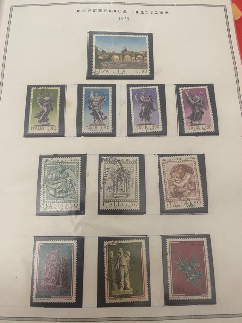 (N37) 切手コレクション イタリアの切手110枚