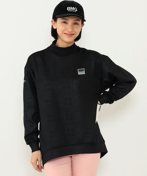 ★美品★BEAMS　GOLF　エンボスチェックモックネック　サイズ　M