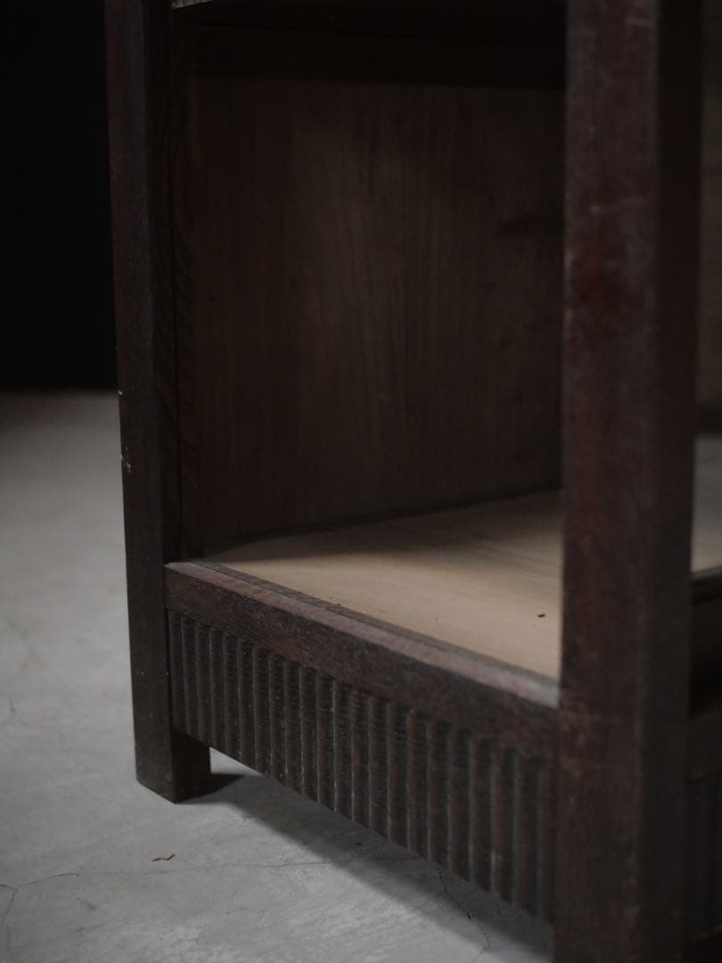 ショーケース　ゆらゆらガラス　古家具　古道具　アンティーク　レトロ