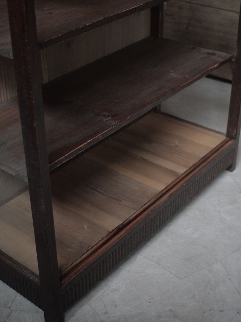 ショーケース　ゆらゆらガラス　古家具　古道具　アンティーク　レトロ