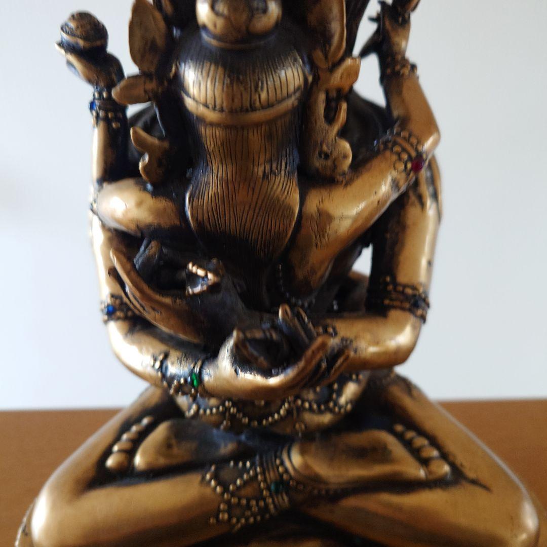 真鍮　ヤブユム　シャクティ　仏像　歓喜仏