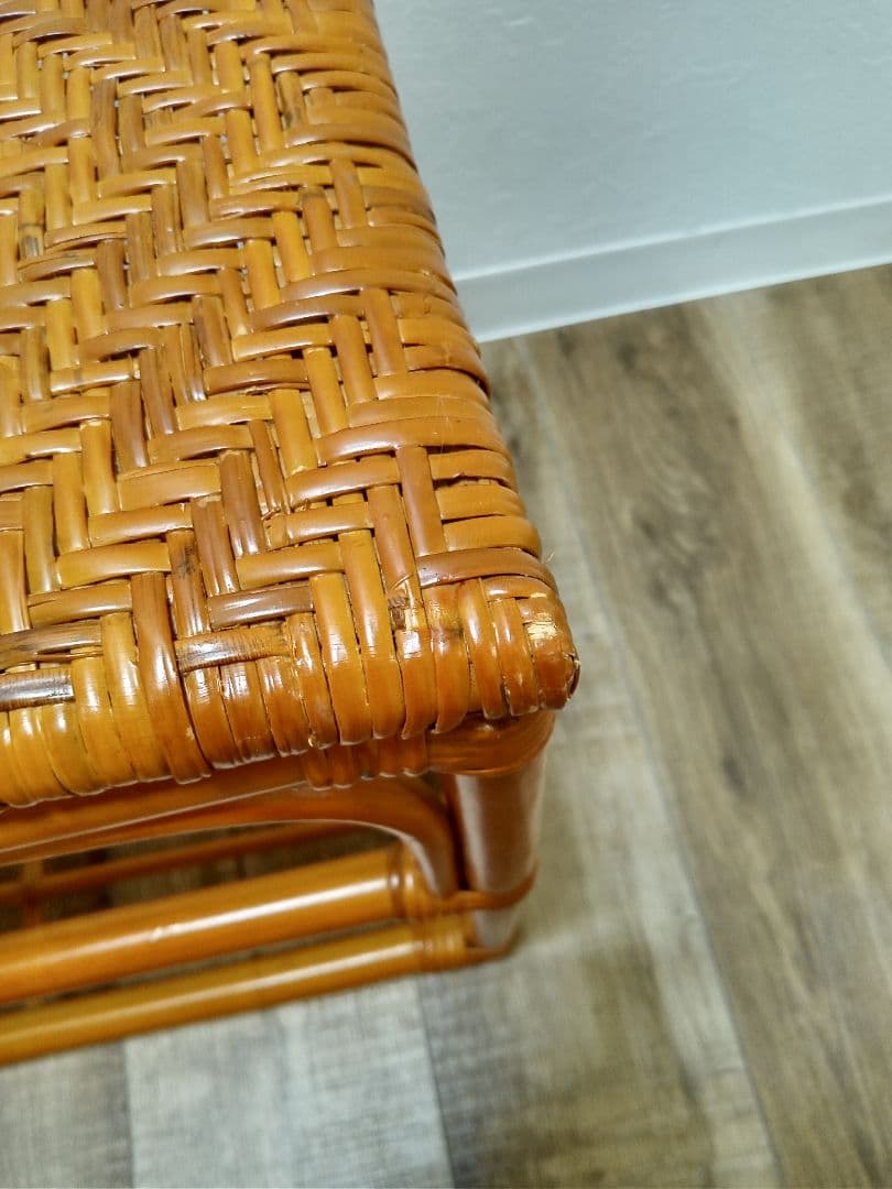 ラタンベンチ　収納箱　下駄箱