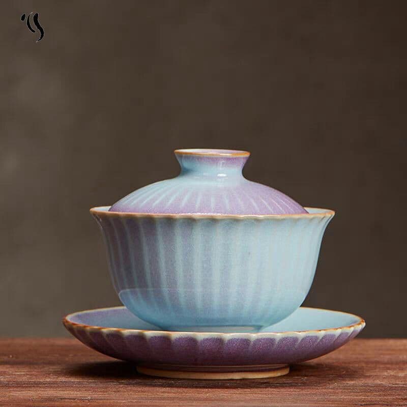 鈞窯鈞磁蓋碗単一陶磁器敬茶椀b