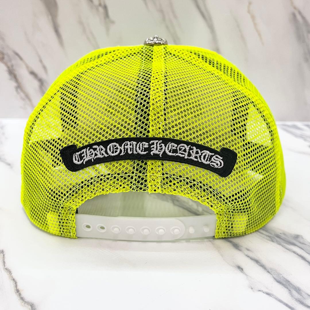 【年末セール】31日まで クロムハーツ クロスパッチ トラッカーキャップ 黄色