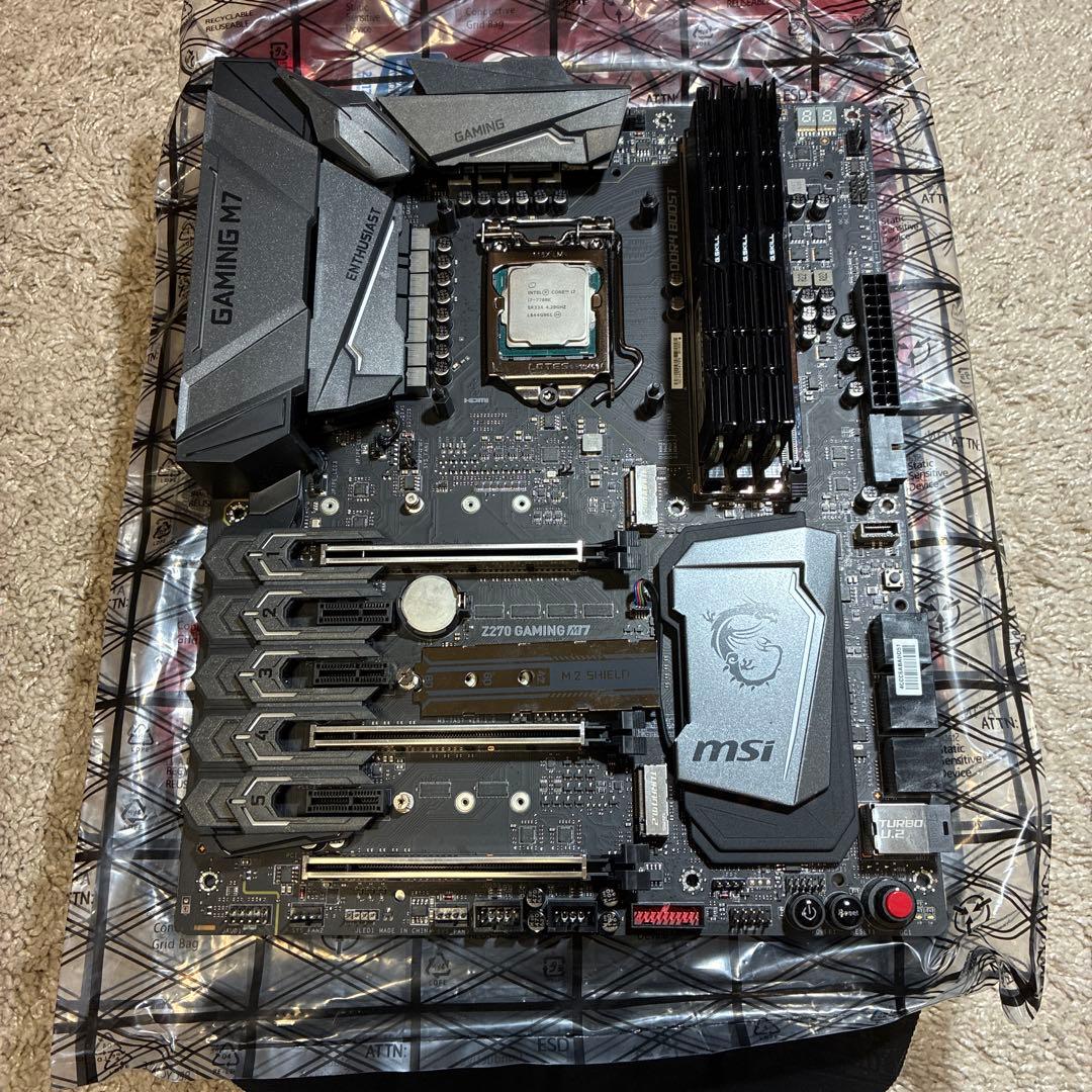 MSI Z270 GAMING M7【i7-7700k, メモリ32Gb付き】
