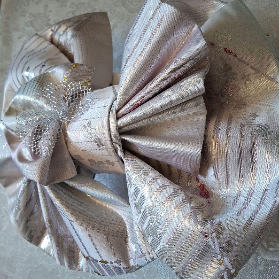 【K727】七五三 七歳　 時短！ 二部式作り帯 舞台衣装にも　未使用帯