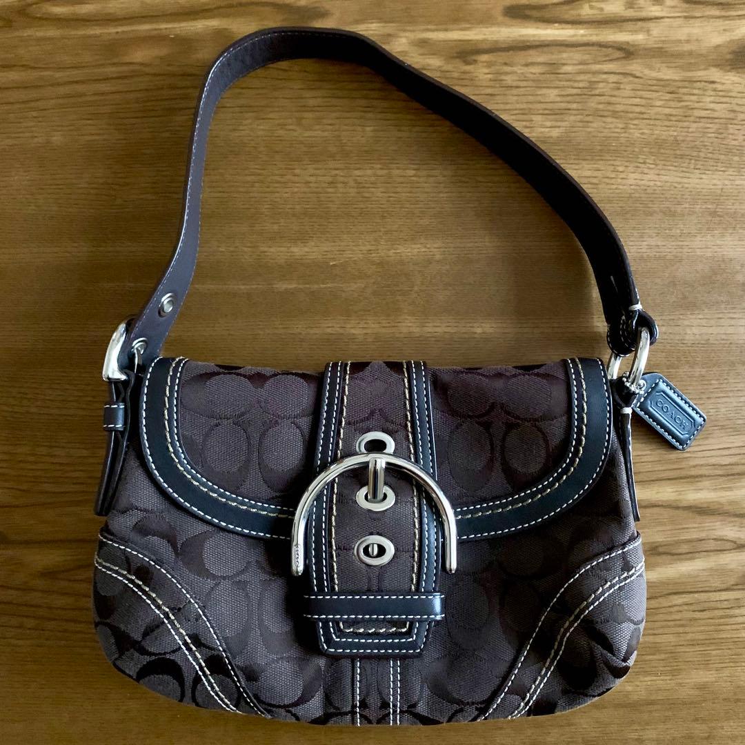 COACH ソーホー　シグネチャー　 フラップハンドバッグ