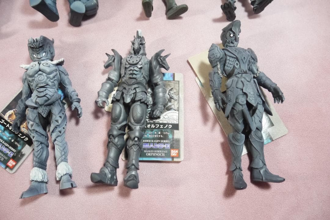 仮面ライダー555　オルフェノク　タグ付きソフビ　8体セット