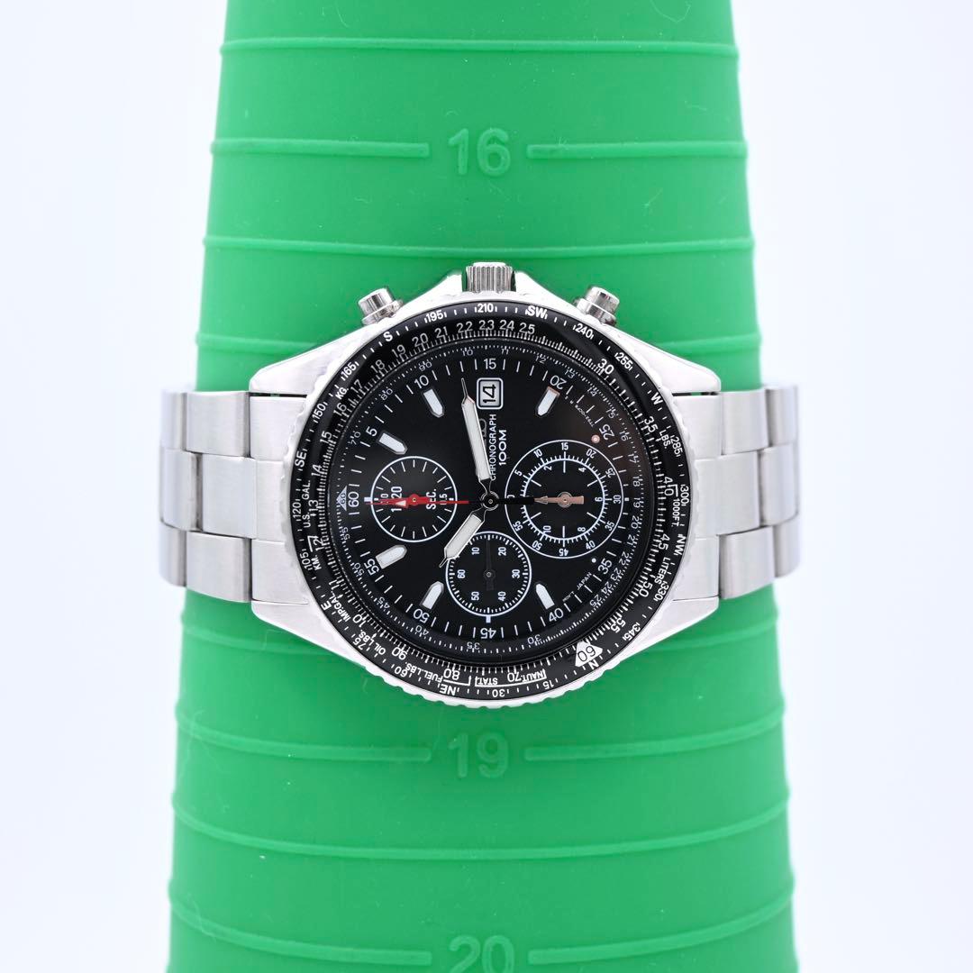 SEIKO 7T92-0CF0 フライトマスター クロノグラフ 腕時計 新品電池