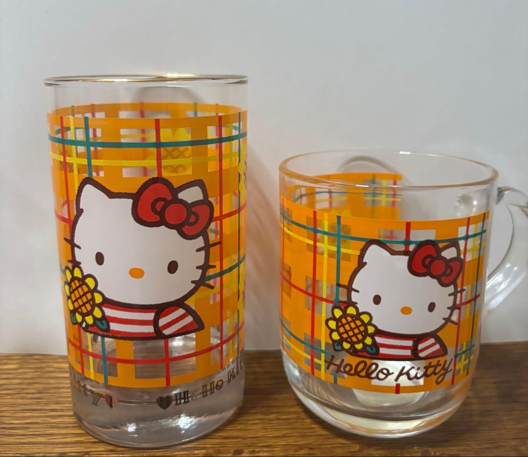 キティ　昭和レトロ　ガラスコップ　グラス