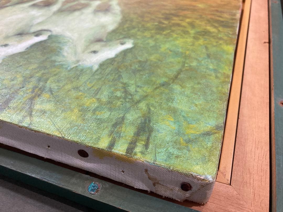 松岡克 【白馬】肉筆 油彩 直筆サイン 孤高の画家 渾身の傑作 洋画家