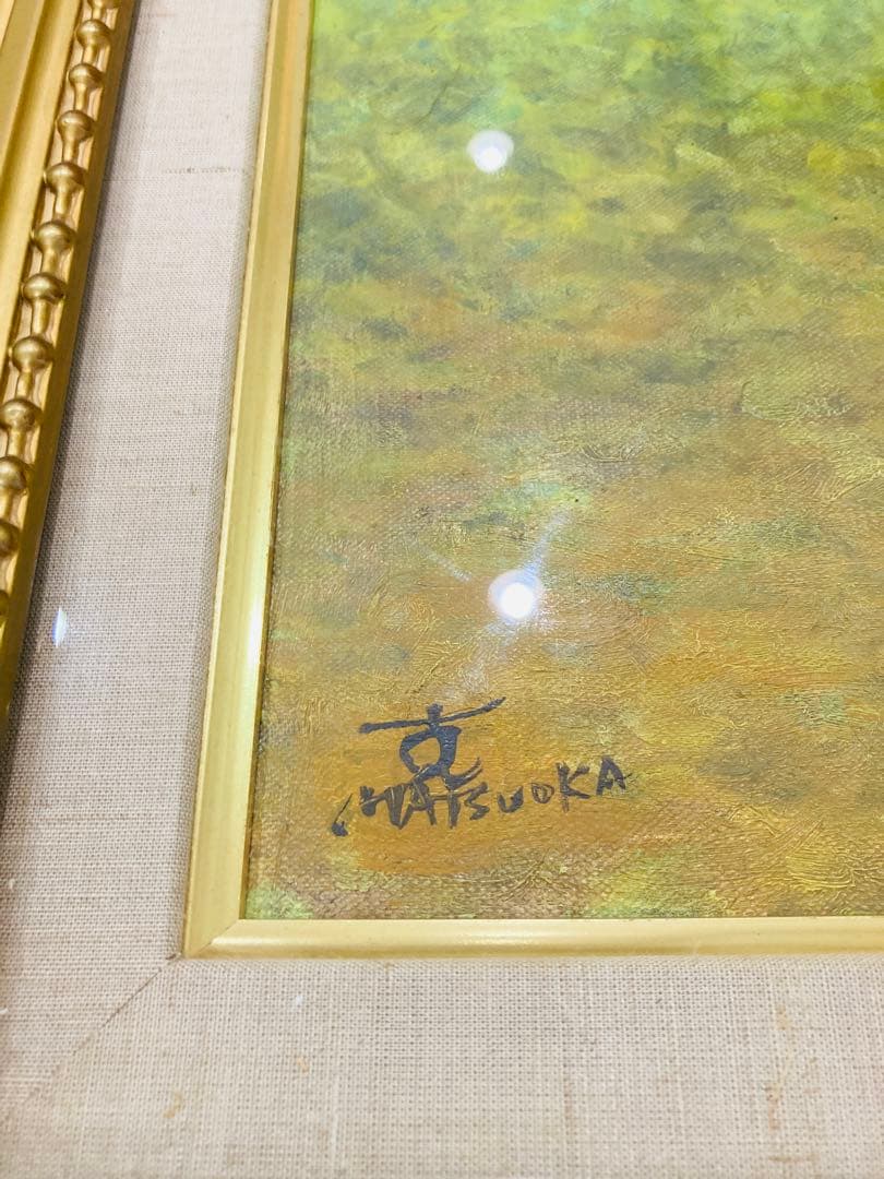 松岡克 【白馬】肉筆 油彩 直筆サイン 孤高の画家 渾身の傑作 洋画家