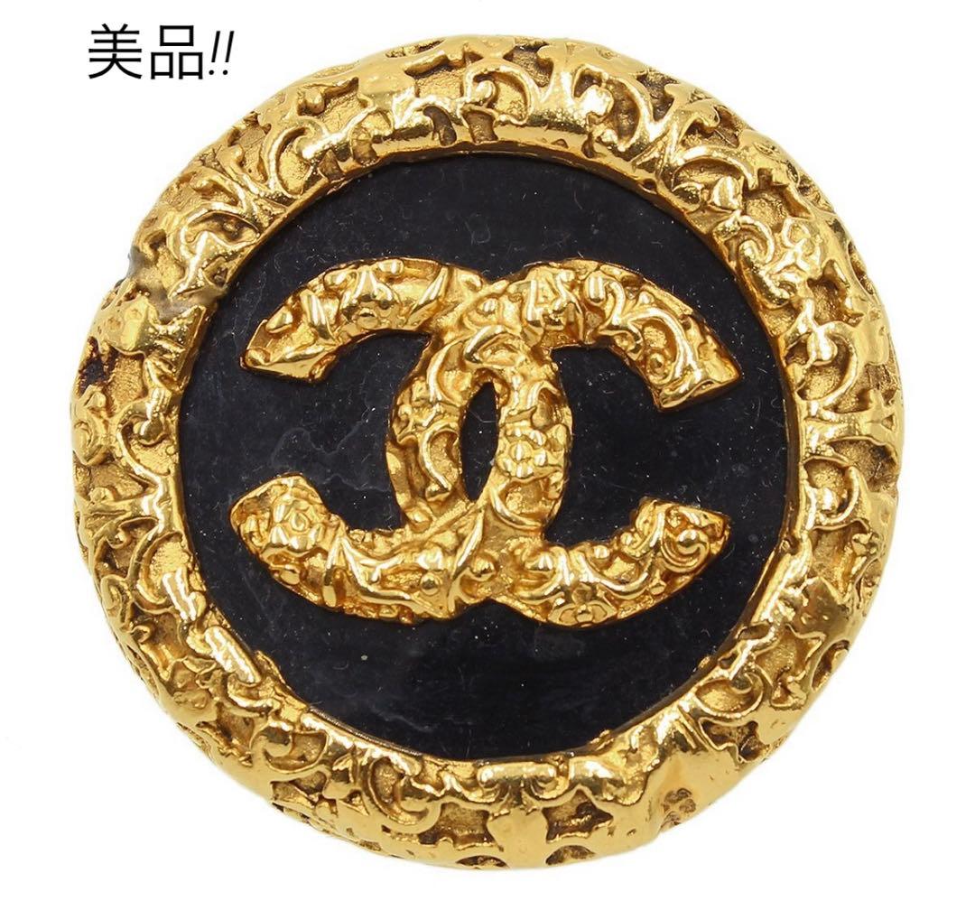 Q2876 美品 シャネル ココマーク ラウンド ブローチ