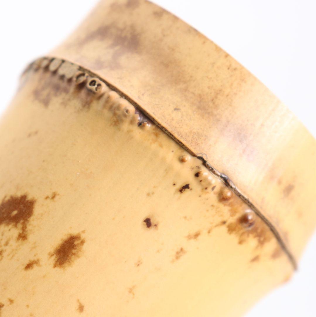 黒田正玄作 竹蓋置一双 裏千家十四代 淡々斎書付 花押 茶道具 共箱　V951