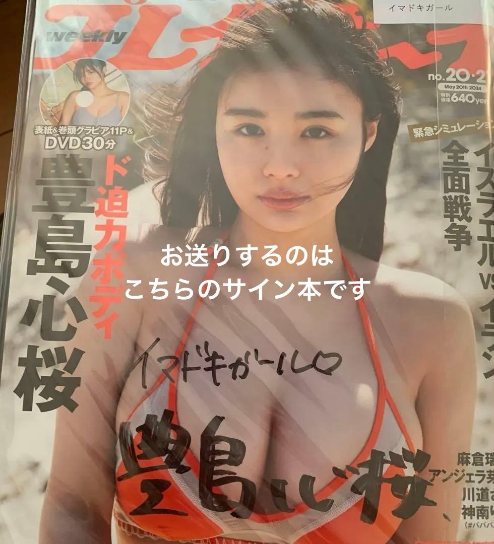 ①週刊プレイボーイ　直筆サイン本　サイン会　限定　豊島心桜　特典　生写真　2L判