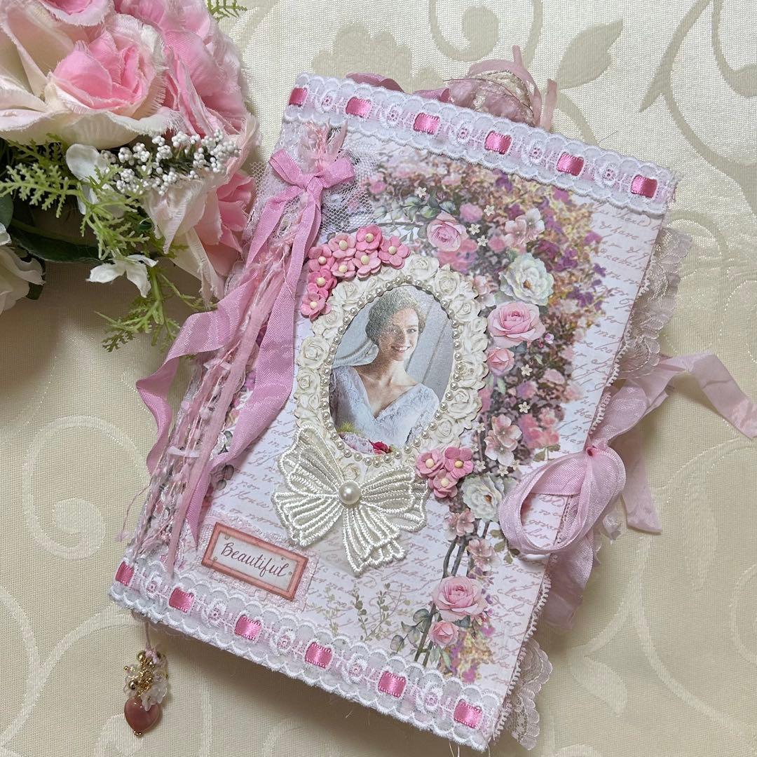 薔薇とレースのジャンクジャーナル・雑記帳　さくら色のウェディング♡