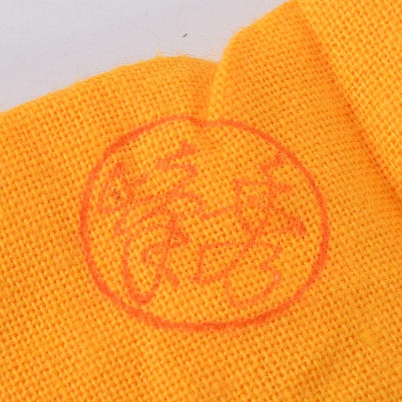 茶道具　平安　高野昭阿弥作　黄交趾　扇面の図　陶棗　共布共箱　V　8645