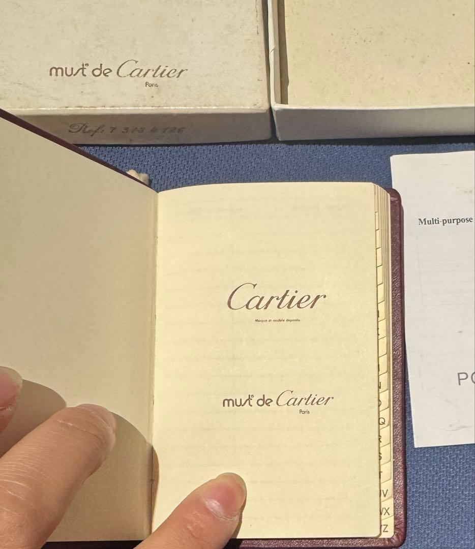 ⚫️カルティエ マストライン アドレス帳 手帳 レザー ユニセックス