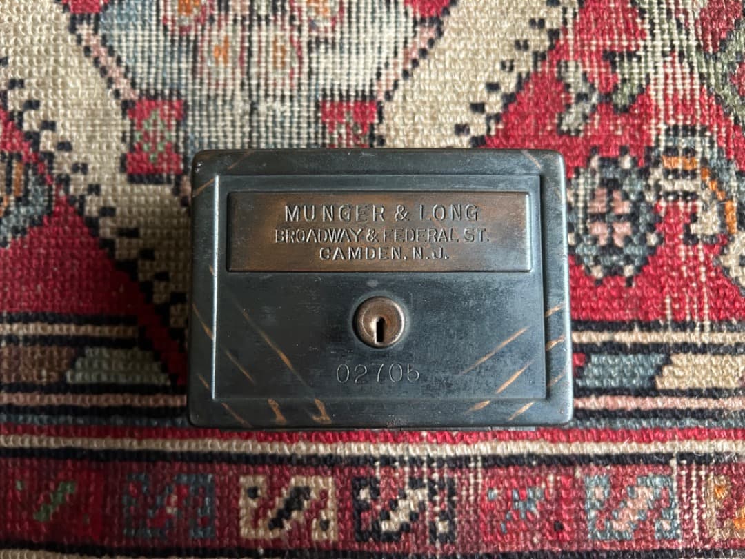 アンティーク Japanned Coin Bank ジャパンカラー バンク