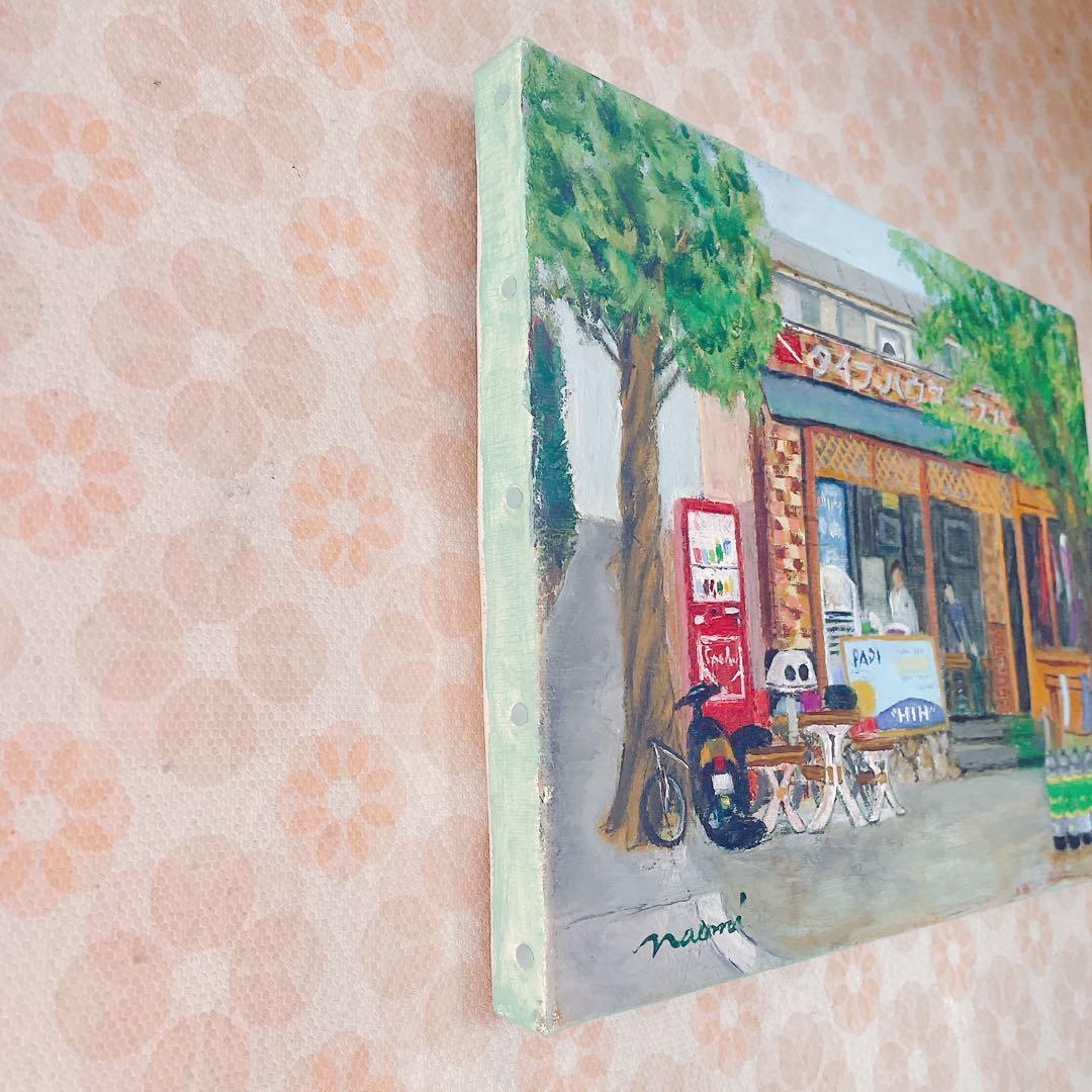 【油彩画】 「ダイビングショップ」 F4号 油絵