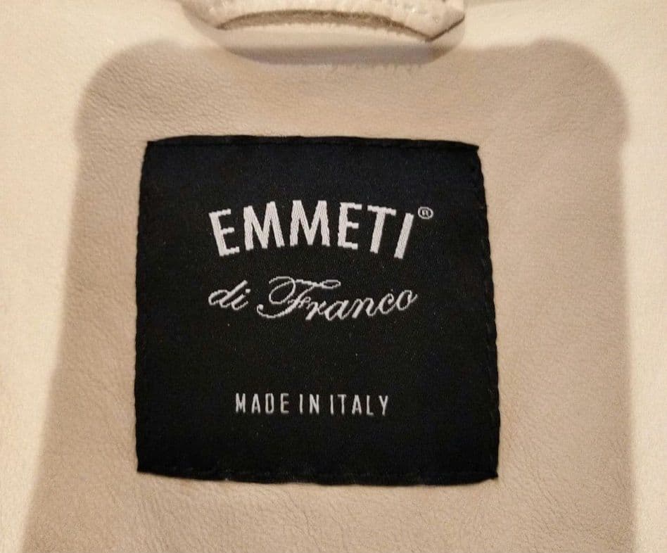 【Sei-Chanです】エンメティ ライダースラムレザー　アイボリー　50