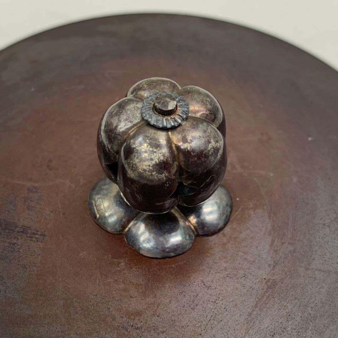 鉄瓶 松下電気産業 創業35周年記念 昭和28年 銀摘 唐銅蓋 鉄地 岩肌 湯沸