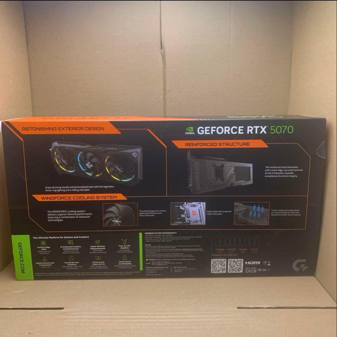 GIGABYTE NVIDIA Geforce RTX5070 搭載