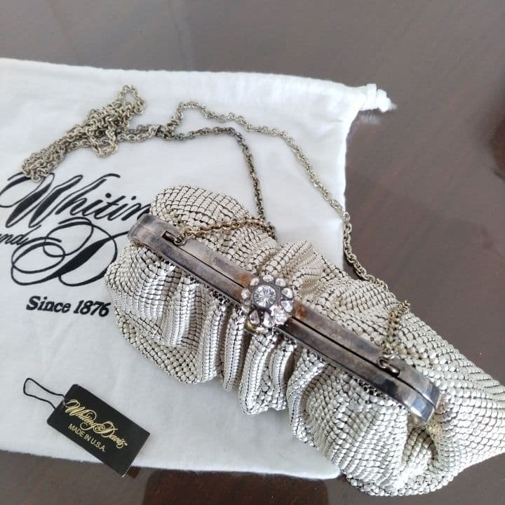 Whiting & Davis ビンテージメタリックメッシュバッグ未使用⭐︎希少