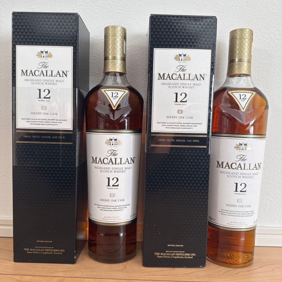 マッカラン12年 シェリーオークカスク 700ml 箱付2本セット