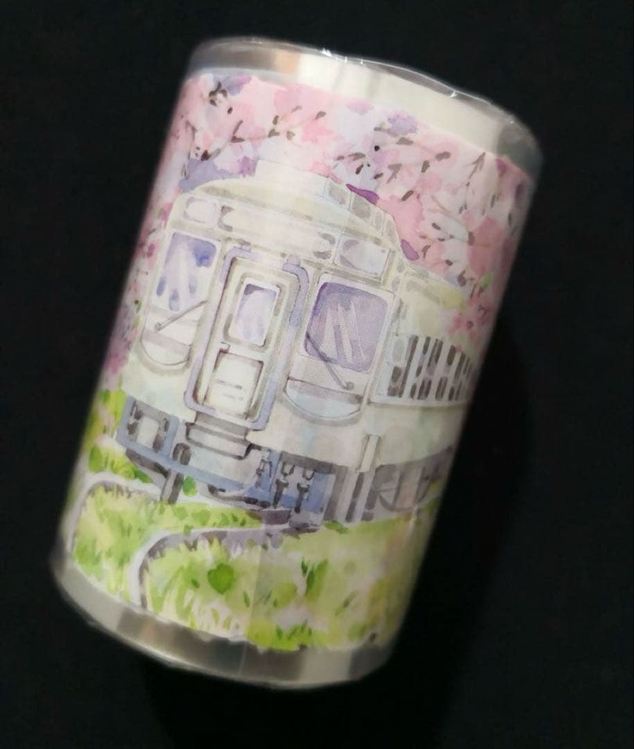 【8654】海外　マステ　3/5/巻売り　PETマスキングテープ　桜　街景