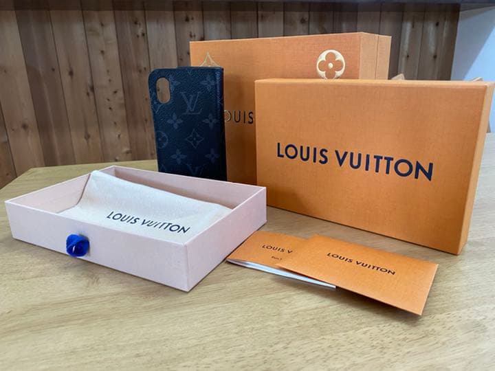 フォリオ モノグラムエクリプス iPhone XS スマホケース PVC 黒