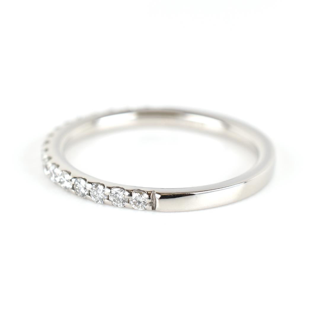 【新品仕上げ済】4℃ プラチナハーフエタニティ0.23カラットダイヤモンドリング