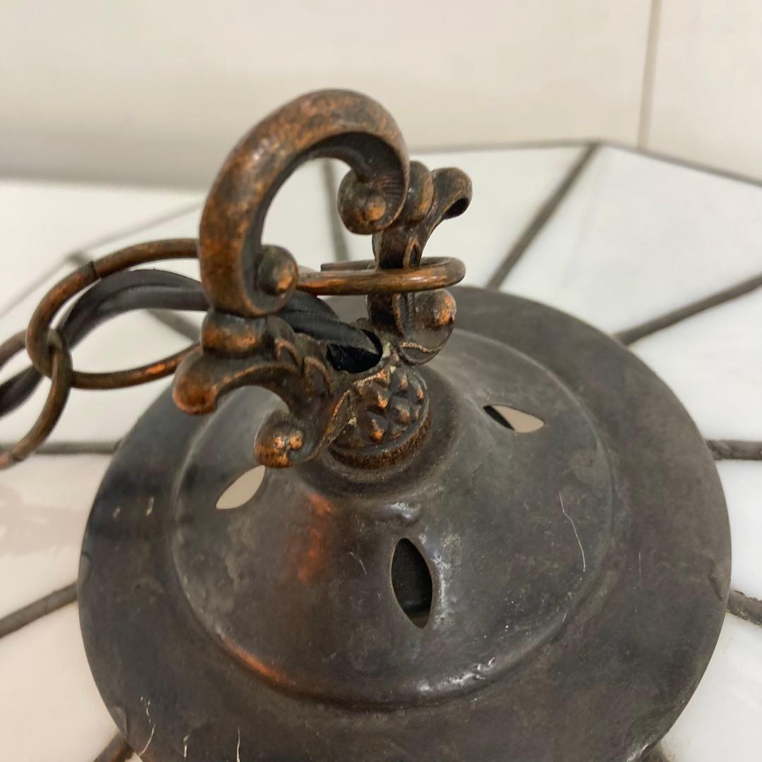 A281-53 アンティーク ステンドグラス吊り下げ照明器具 吊り下げランプ